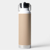 Beige moderne typografie gepersonaliseerd waterfles (Voorkant)