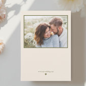 Beige Moderne Waterverf Bloem Foto Bruiloft  Save The Date