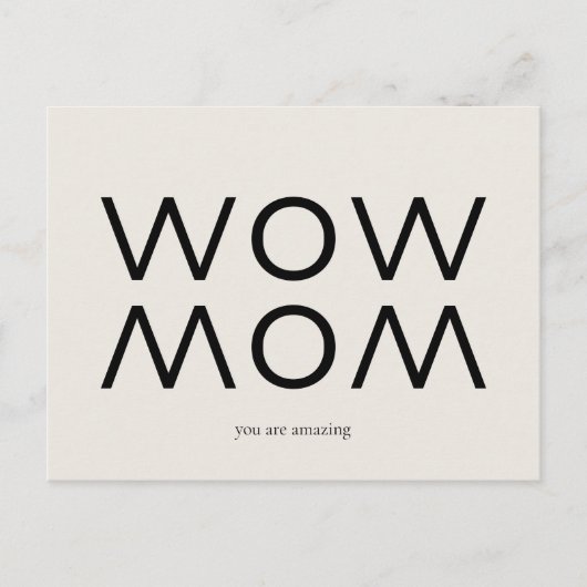 Beige Moederdag Briefkaart (Voorkant)