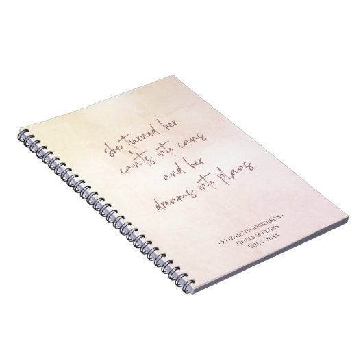 Beige Monogram Doel Notitieboek (Rechterzijde)