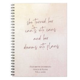 Beige Monogram Doel Notitieboek