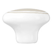 Beige monogram gepersonaliseerde ladeknop keramische knop (Zijkant)