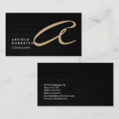 Beige Monogram Hood Effect Visitekaartje aanpassen (Voorkant / Achterkant)