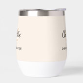 Beige monogram initialen naam eenvoudig (Links)