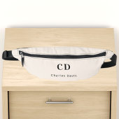 Beige monogram initialen naam heuptasje