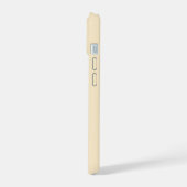 Beige Monogram & Naam Telefoonhoes iPhone 15 Case (Linkerkant)