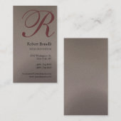 Beige Monogram Visitekaartje (Voorkant / Achterkant)