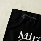 Beige Monogram Zwart Wit Polka Dot Strandlaken (In situ)