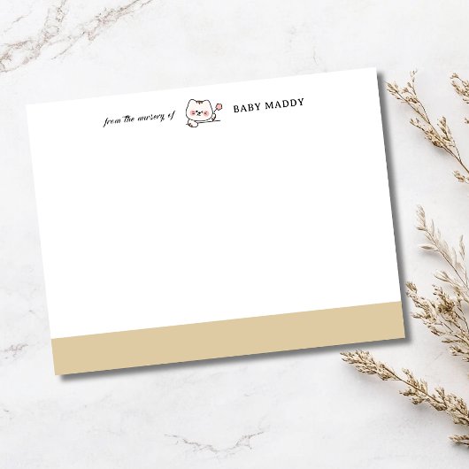 Beige Mooie Kat Kraam Briefkaart