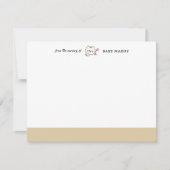 Beige Mooie Kat Kraam Briefkaart (Voorkant)
