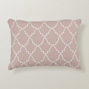 Beige Moroccan Lattice Pattern Accent Kussen