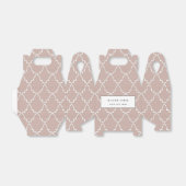 Beige Moroccan Lattice Pattern Bedankdoosjes (Uitgevouwen)