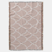 Beige Moroccan Lattice Pattern Deken (Voorkant Verticaal)