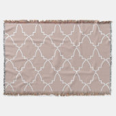 Beige Moroccan Lattice Pattern Deken (Voorkant)