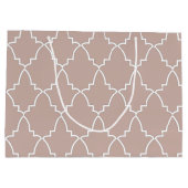 Beige Moroccan Lattice Pattern Groot Cadeauzakje (Achterkant)