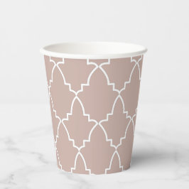 Beige Moroccan Lattice Pattern Papieren Bekers