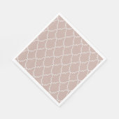 Beige Moroccan Lattice Pattern Servet (Hoek)