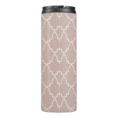Beige Moroccan Lattice Pattern Thermosbeker (Achterkant)