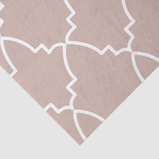 Beige Moroccan Lattice Pattern Tissuepapier (Detail)