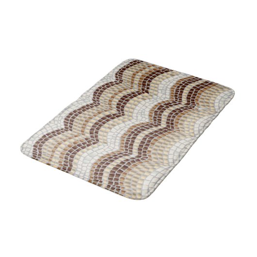 Beige Mosaic Medium Bath Mat (Gekanteld)