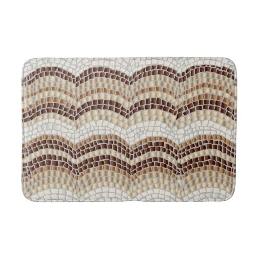 Beige Mosaic Medium Bath Mat (Voorkant)