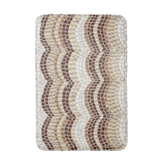 Beige Mosaic Medium Bath Mat (Voorkant Verticaal)