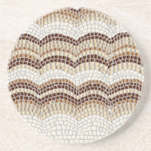 Beige Mosaic Sandstone Drink Onderzetter (Voorkant)