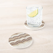 Beige Mosaic Sandstone Drink Onderzetter (Zijkant)