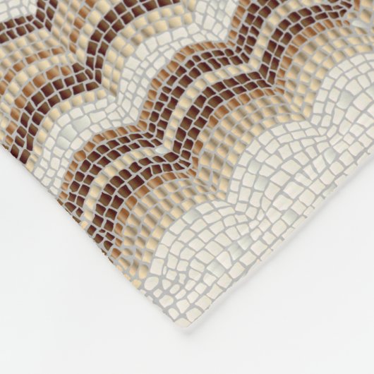 Beige Mosaic Small Fleece Blanket (Hoek)