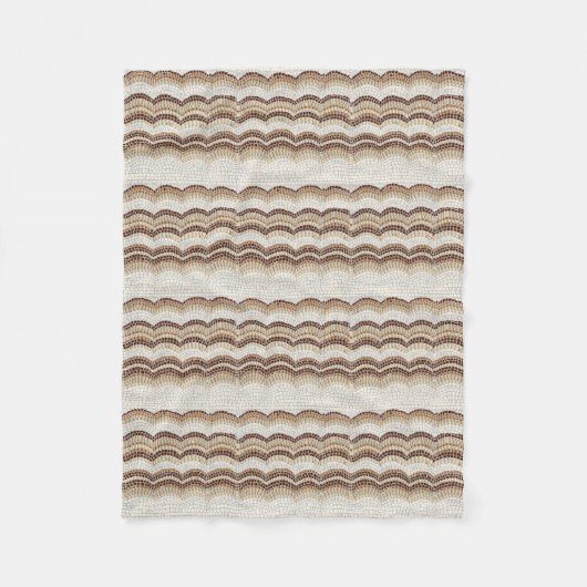 Beige Mosaic Small Fleece Blanket (Voorkant)