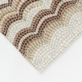 Beige Mosaic Small Fleece Blanket Deken (Hoek)