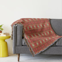 Beige Mosterd Groen Bruin Rood Sinaasappel Tribal