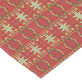 Beige Mosterd Groen Bruin Rood Sinaasappel Tribal  Korte Tafelloper (Hoek)