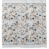 Beige Mozaïek Familie Douchegordijn (Voorkant)