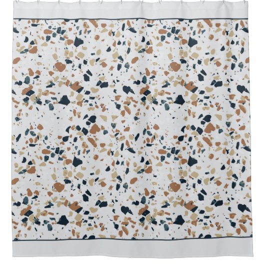 Beige Mozaïek Familie Douchegordijn