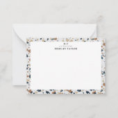 Beige Mozaïek Gepersonaliseerde Notitiekaarten Notitiekaartje (Voorkant)