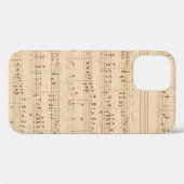 -beige muzieknoten Case-Mate iPhone case (Achterkant (horizontaal))