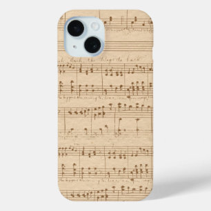 -beige muzieknoten iPhone 15 case