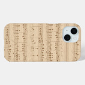 -beige muzieknoten Case-Mate iPhone case (Achterkant (horizontaal))