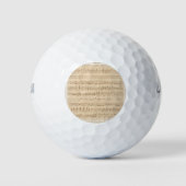 -beige muzieknoten golfballen (Voorkant)