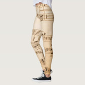 Beige Muzieknoten Leggings (Links)