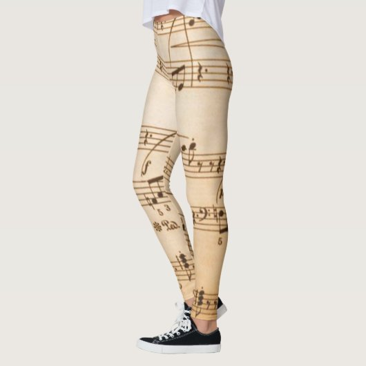 Beige Muzieknoten Leggings (Links)