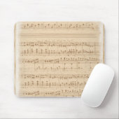 -beige muzieknoten muismat (Met muis)
