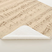 -beige muzieknoten sherpa deken (3/4)