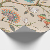 Beige naadloos patroon met gestileerde bloemen en  cadeaupapier (Hoek)