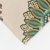 Beige naadloos patroon met gestileerde bloemen en  fleece deken (Hoek)