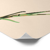 Beige naadloos patroon met gestileerde bloemen en  poster (Hoek)