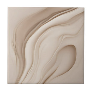 Beige namaak reliëf abstracte kunst tegeltje