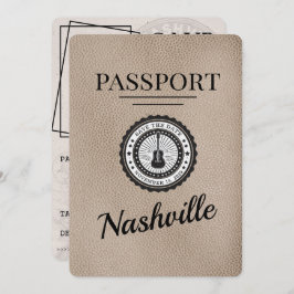 Beige Nashville Passport Bewaar de datum Save The Date