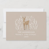 Beige natuurlijke handgetekende rendieren elegant  (Voorkant)